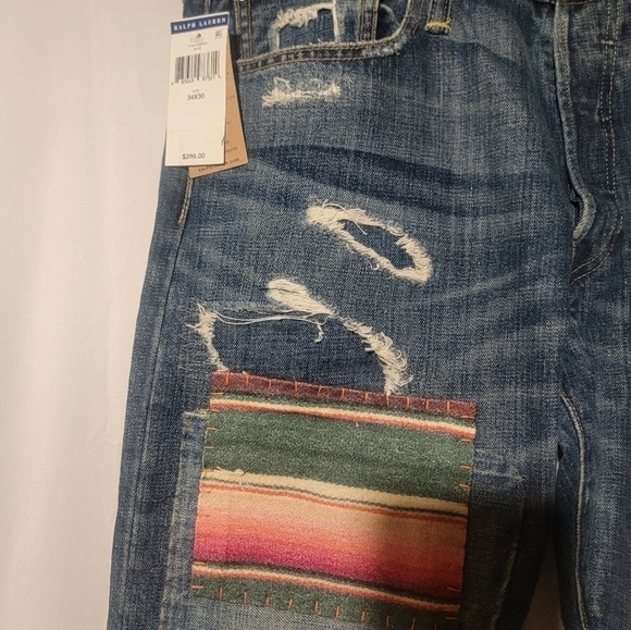 POLO RALPH LAUREN Mens The Varick Slim Straight Jeans 34x30 - Picture 8 of 9